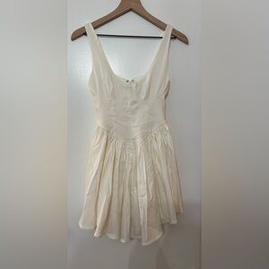 12TH TRIBE Women Kit Cream Corset Drop Waist Sleeveless Mini Dress XS